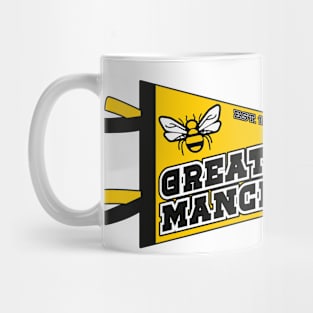 Greater Manchester Sports Varsity Pennant 1974 bee Mug